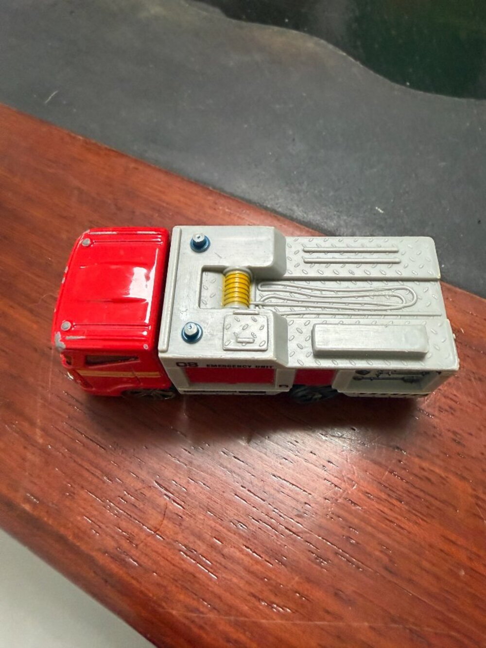 Vintage Red & White Emergency Fire Truck Diecast - Picture 2 of 6
